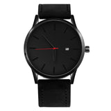 2019 Men Quartz Watch Military Sport Wristwatch Leather Strap