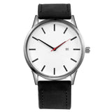 2019 Men Quartz Watch Military Sport Wristwatch Leather Strap